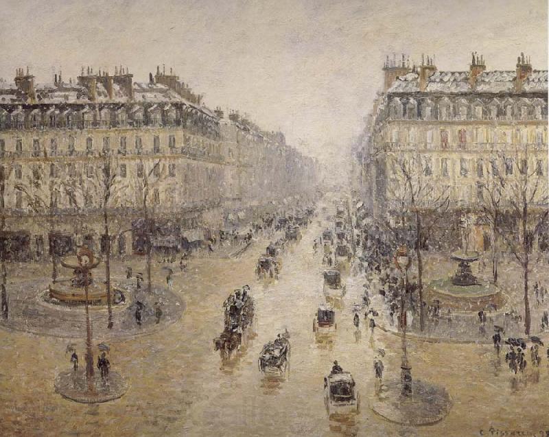 Camille Pissarro Paris-s opera house street France oil painting art